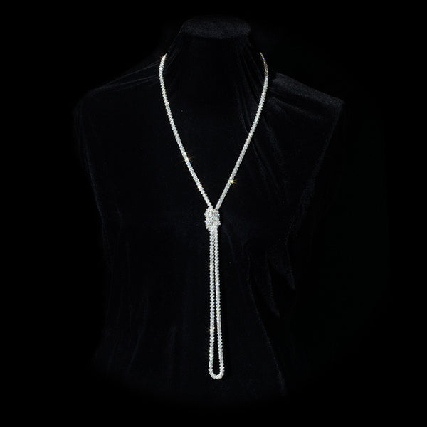 Narrow Swarovski Crystal Mesh Rope Necklace