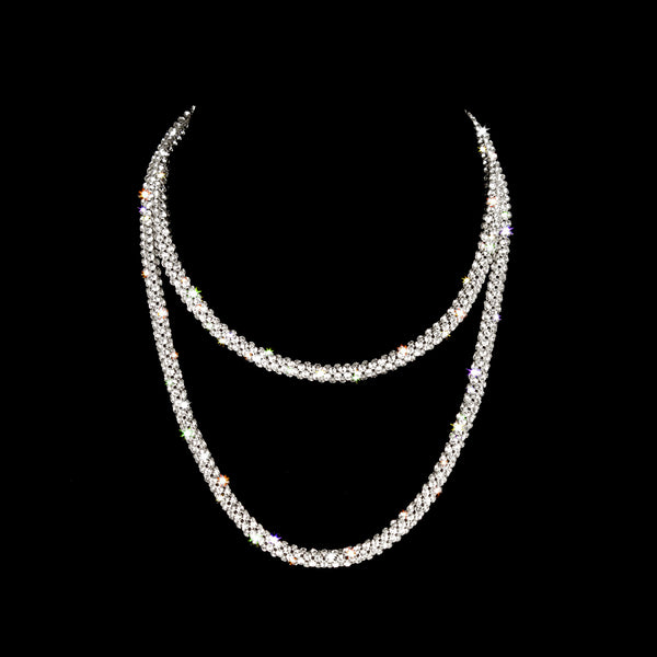 Swarovski Crystal Mesh Rope Necklace